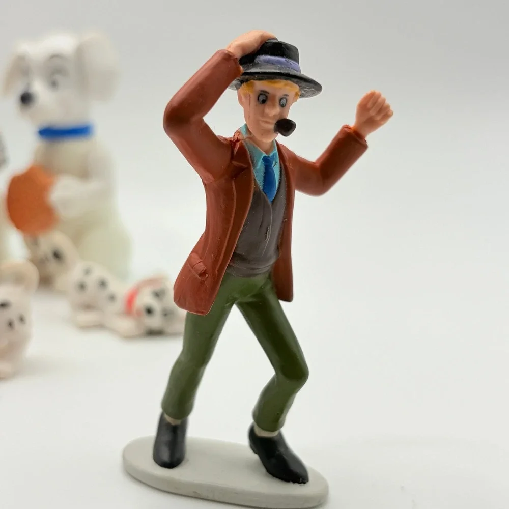 Disney 101 Dalmatians Roger‎ Radcliffe Vintage Figure Lot PVC Kids Toy Cake Top